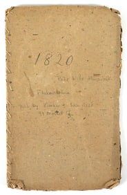 1820 Almanack with Indian Mission Descriptions