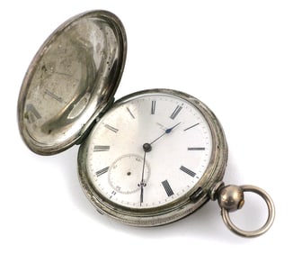 Civil War Gen. Grant Silver Pocket Watch Engraved