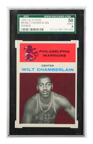 1961 Fleer WILT CHAMBERLAIN Rookie, SGC 4