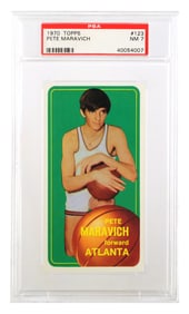 1970 Topps PETE MARAVICH Rookie Card, PSA 7