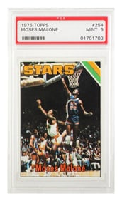 1975 Topps MOSES MALONE Rookie, PSA 9