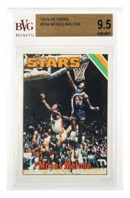 1975 Topps MOSES MALONE Rookie, BVG 9.5