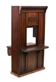 Oak Money Order Counter Window, General Store