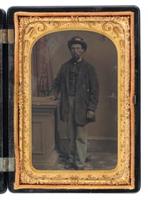 Civil War Era Tintype of a Man Sixth Plate