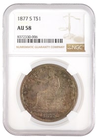 1877-S TRADE Dollar, NGC AU-58
