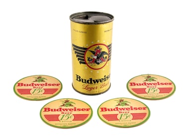 Budweiser Flat Top Lager Beer 12 oz Can