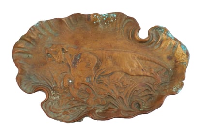 Teddy Roosevelt Bronze Tiger Tray