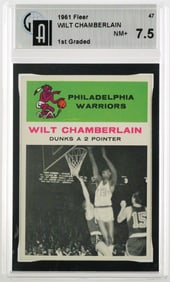 1961 Fleer WILT CHAMBERLAIN Rookie, GAI 7.5