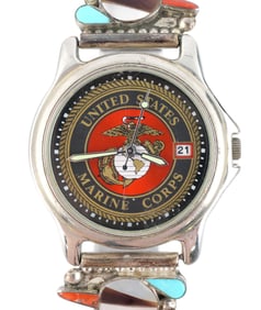 Zuni B&C Shack Inlay Sterling Watch Band