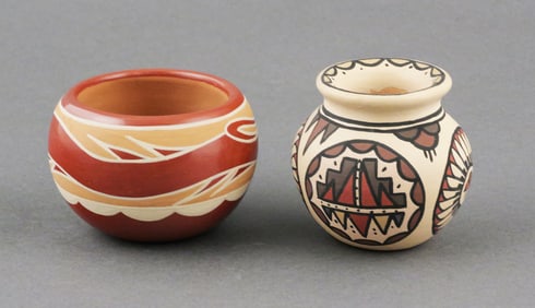 (2) Santa Clara Pueblo Pottery Pieces