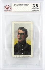 1910 Sporting Life NAPOLEON LAJOIE Card BVG