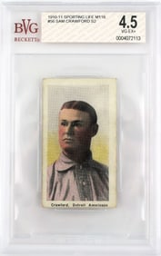 1910 Sporting Life SAM CRAWFORD Card BVG