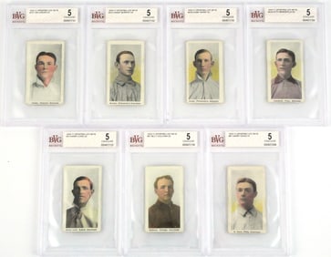 1910 Sporting Life Baseball Cards (7) BVG 5 EX