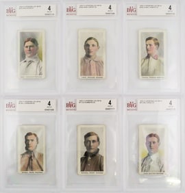 1910 Sporting Life Baseball Cards (6) BVG 4