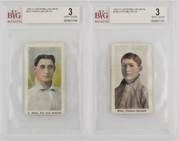 1910 Sporting Life Baseball Cards (2) BVG 3