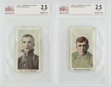 1910 Sporting Life Baseball Cards (2) BVG 2.5