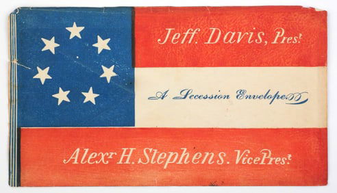 Civil War Jefferson Davis "Secession" Envelope