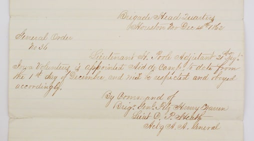 1862 General Order, BG Fitz Henry Warren