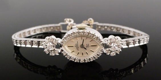 14K Gold Diamond Jules Jurgensen Watch