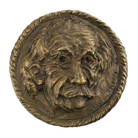 JOSE DE CREEFT, Bronze Medallion Einstein