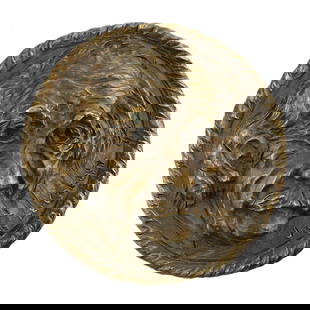 JOSE DE CREEFT, Bronze Medallion Einstein: High-relief bronze plaque or medallion depicting Albert Einstein. Signed and dated 1941 by the artist, Jose de Creeft (Spanish/American, 1884-1982). Raised on the back is "D. Einstein" and "E=mc2."