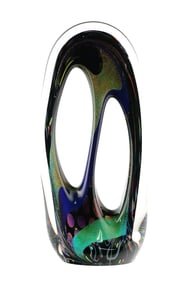 ROLLIN KARG Abstract Art Glass Sculpture