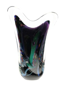 ROLLIN KARG Abstract Art Glass Sculpture