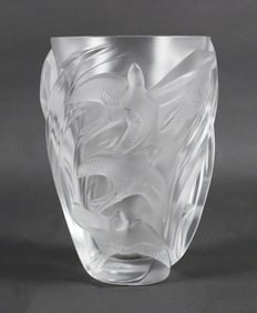LALIQUE Martinets Crystal Vase