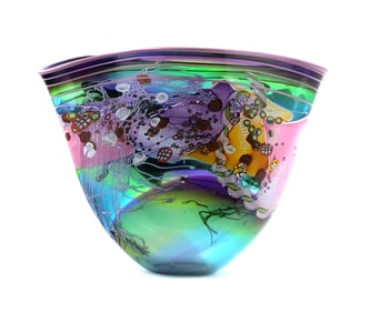 Wes Hunting Studio Millefiori Glass Vase