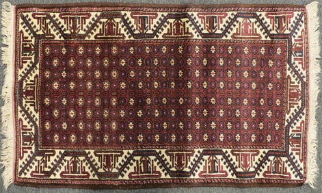 Persian Hand-Knotted Wool Rug