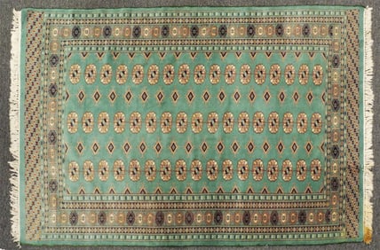 Bokhara Hand-Knotted Wool Rug