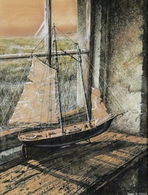 RONALD W. EKHOLM Toy Boat Ptg