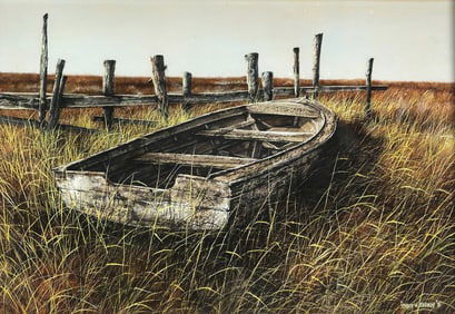 RONALD W. EKHOLM Boat Painting