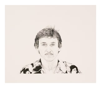 THEO WUJCIK Etching of Ed Ruscha