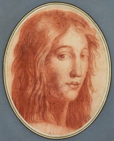 Dated 1756 Renaissance Style Portrait Drawing