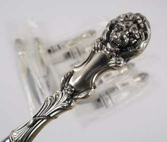 Wallace LION Sterling Silver Steak Knives (8)