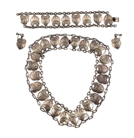HECTOR AGUILAR Sterling Silver Necklace Set