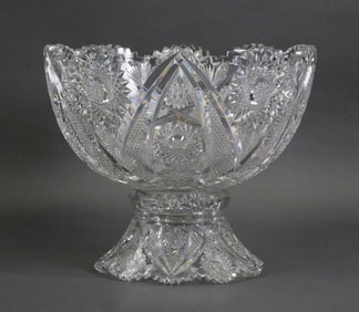 ABP Cut Glass Punchbowl & Stand