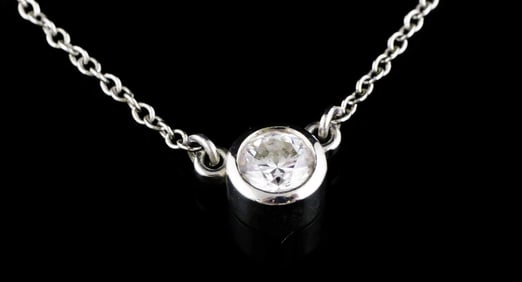 Platinum Diamond Necklace 18"