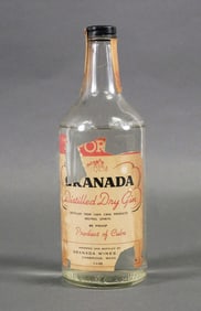 Prohibition-Era Granada Distilled Dry Gin Bottle