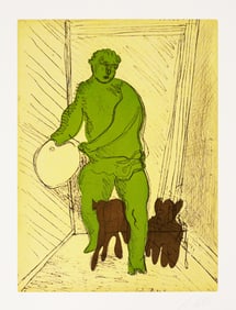 SANDRO CHIA Intaglio Green Man