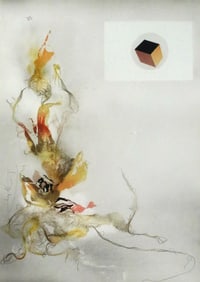 LASZLO DUS Abstract Lithograph