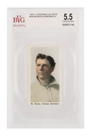 1910 Sporting Life MORDECAI BROWN Card BVG