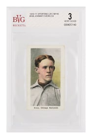 1910 Sporting Life JOHNNY EVERS Card BVG