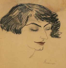VIKTOR BELANYI Female Head Drawing