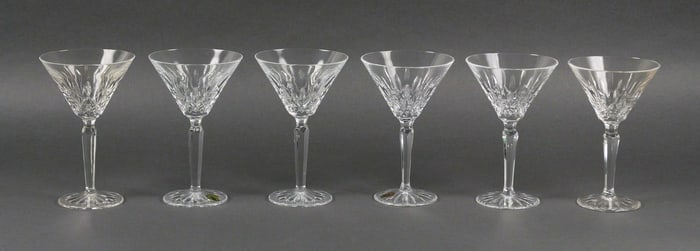 6 Waterford Lismore Cocktail Glasses Orig Boxes