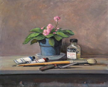 ARTHUR R. HERRICK Oil Still life Painting