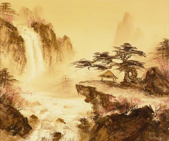 S.T. YOUNG Asian Landscape Ptg