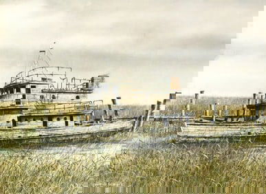 RONALD W. EKHOLM Boat Painting