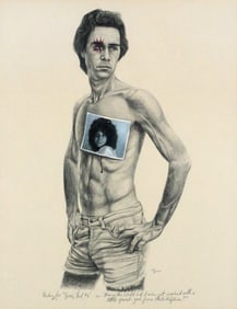 PAUL GERMAIN Pencil Study of Figure